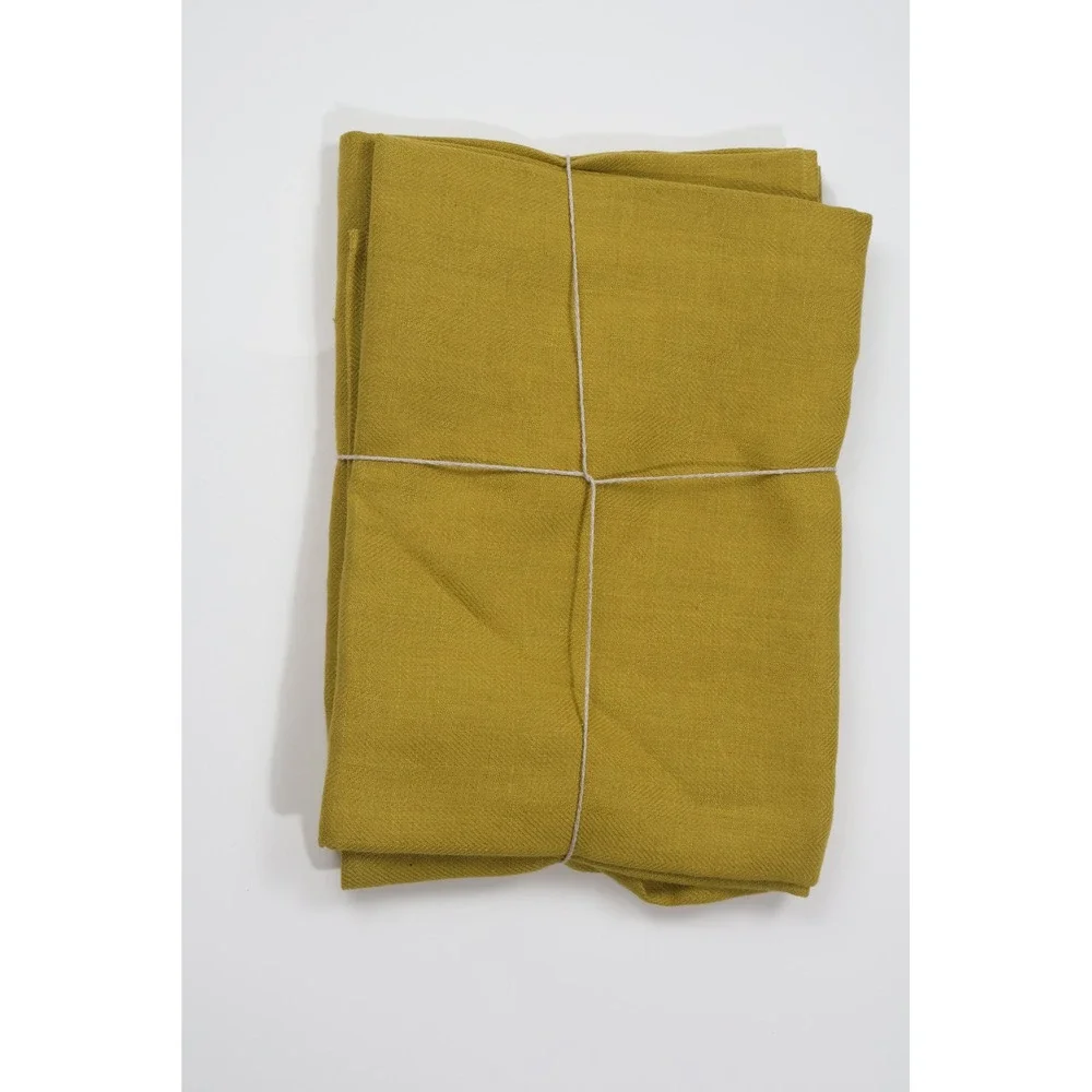 LinenMe Napkins Herringbone Set OS Yellow 100% Linen Dining Decor